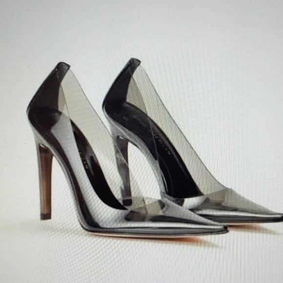 Good American Shoes - New Good American Cinder-f*cking-rella Pumps - Light Smoke Size 9.5 NWT